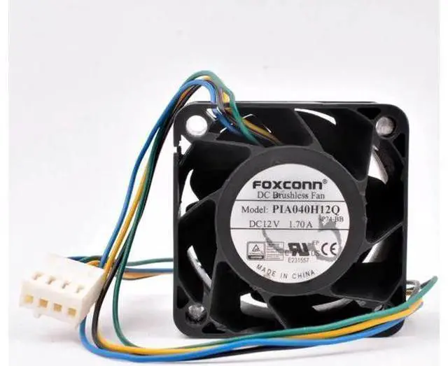 Main image of PIA040H12Q 4cm 40mm fan 40x40x28mm DC12V 1.70A 4 wires 4pin high-volume cooling fan for server power supply
