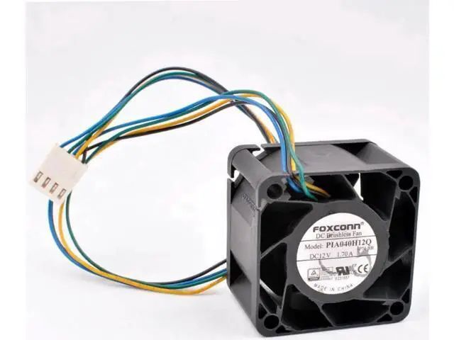 Alt view image 3 of 4 - PIA040H12Q 4cm 40mm fan 40x40x28mm DC12V 1.70A 4 wires 4pin high-volume cooling fan for server power supply