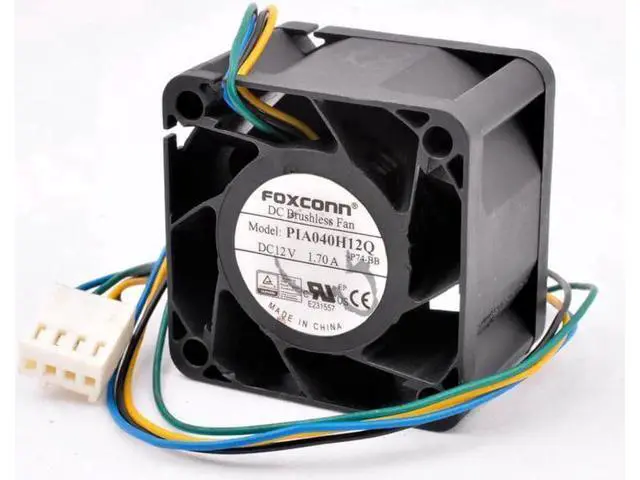 Alt view image 4 of 4 - PIA040H12Q 4cm 40mm fan 40x40x28mm DC12V 1.70A 4 wires 4pin high-volume cooling fan for server power supply