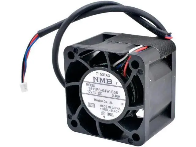 Alt view image 3 of 7 - 1511FB-04W-B56 4cm 40mm fan 40x40x28mm DC12V 0.46A 4pin double ball bearing cooling fan for server power supply