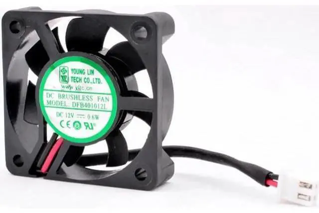 Alt view image 3 of 4 - DFB401012L 4cm 40mm fan 40x40x10mm DC12V 0.6W 2 wires 2pin double balls Quiet cooling fan for power charger monitor