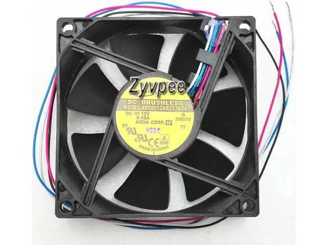 Alt view image 2 of 2 - for ADDA 80*25MM AD0812XB257B04 12V 0.45A 4 wires 8cm case fan cooling fan
