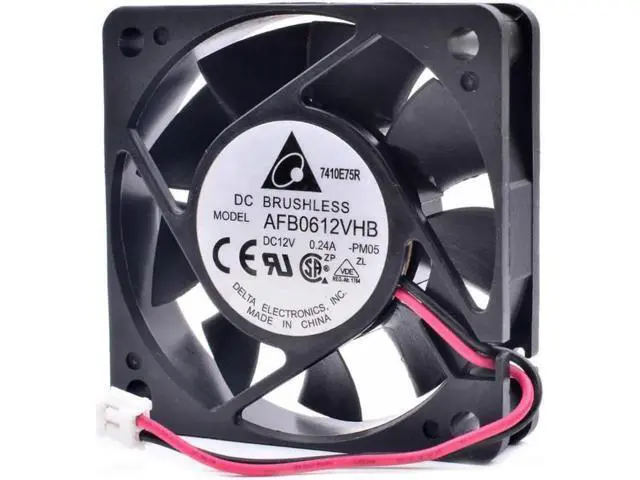 Alt view image 3 of 4 - AFB0612VHB 6cm 6015 60x60x15mm 60mm fan 12V 0.24A power transformer ball cooling fan