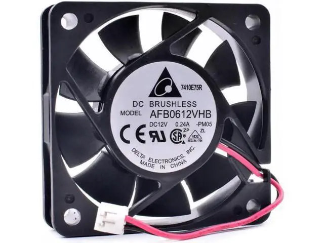 Alt view image 4 of 4 - AFB0612VHB 6cm 6015 60x60x15mm 60mm fan 12V 0.24A power transformer ball cooling fan