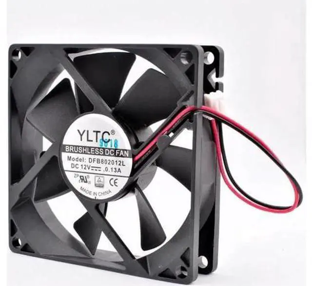 Alt view image 4 of 4 - DFB802012L 8cm 80mm fan 80x80x20mm DC12V 0.13A 2pin 2 ball bearings Silent cooling fan suitable for chassis power inverter