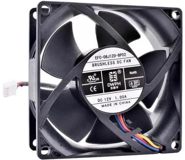 Main image of DWPH EFC-08J12D-BP02 8cm 8032 80mm fan 80x80x32mm DC12V 1.00A power switch server 4 lines of cooling fan