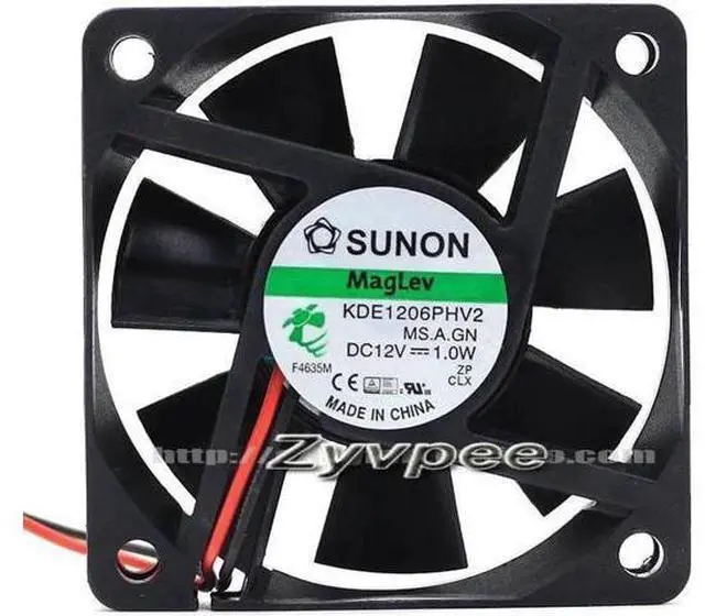 Main image of for SUNON KDE1206PHV2 MS.A.GN DC 12V 1.0W 60x15mm 2 wires 6cm case fan cooling fan