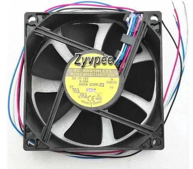 Alt view image 2 of 2 - for ADDA 80*25MM AD0812XB257B04 12V 0.45A 4 wires 8cm case fan cooling fan