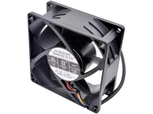 Alt view image 3 of 5 - DWPH EFC-08J12D-BP02 8cm 8032 80mm fan 80x80x32mm DC12V 1.00A power switch server 4 lines of cooling fan