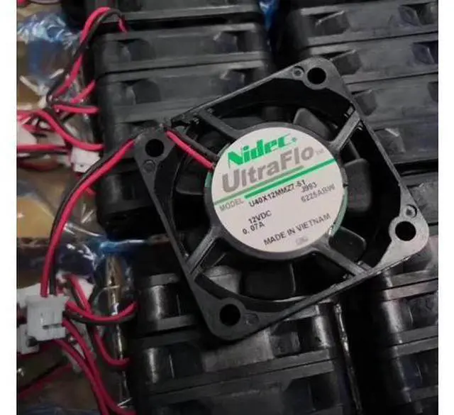 Main image of for Nidec 40*10MM U40X12MMZ7-51 J993 12V 0.07A 2 Wires 2 Pins 4CM case fan, Cooling Fan