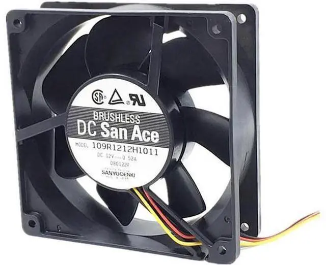 Alt view image 2 of 5 - 2pcs/lot 109R1212H1011 Server Square Fan 12038 12cm 120X120X38mm DC12V 0.52A Server Cooling Fan