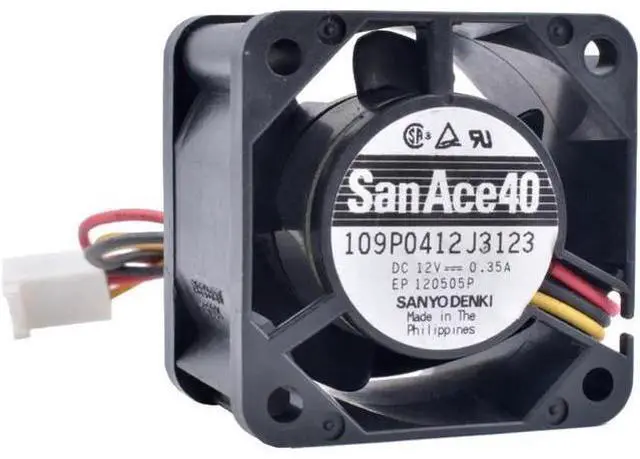 Main image of 109P0412J3123 4cm 4028 40mm fan 12V 0.35A Double Ball Bearing Server Frequency Converter Cooling Fan