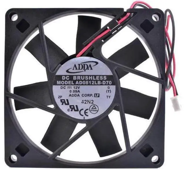 Main image of AD0812LB-D70 8cm 80mm fan 8015 80x80x15mm 12V 0.09A Double ball bearing quiet cooling fan