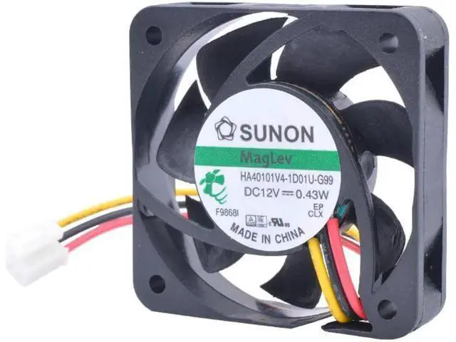 Alt view image 2 of 5 - HA40101V4-1D01U-G99 4cm 40mm fan 40x40x10mm DC12V 0.43W 3 lines magnetic suspension ultra-quiet micro cooling fan