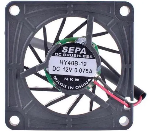 Alt view image 2 of 4 - HY40B-12 4cm 40mm fan 4008 40x40x8mm 12V 0.075A Thin side hair blow cooling fan