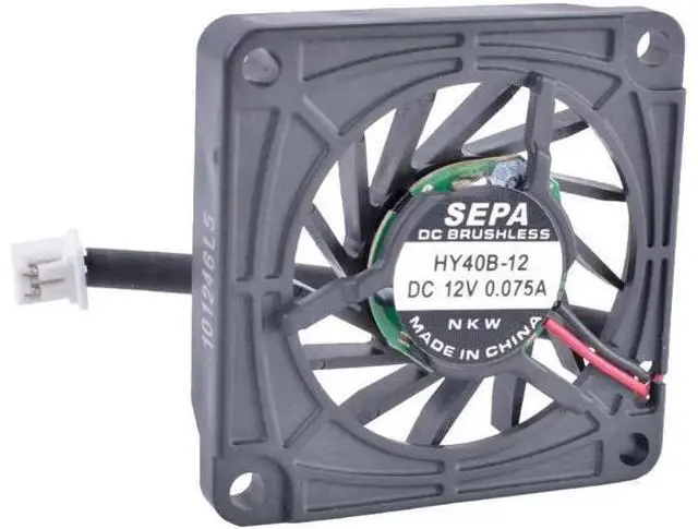 Alt view image 3 of 4 - HY40B-12 4cm 40mm fan 4008 40x40x8mm 12V 0.075A Thin side hair blow cooling fan