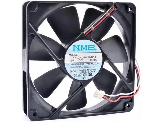 Alt view image 3 of 5 - 4710NL-04W-B59 12cm 12025 120x120x25mm 120mm fan DC12V 0.74A chassis server 3 line cooling fan