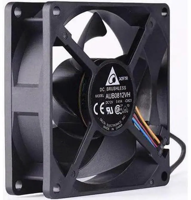 Alt view image 3 of 5 - AUB0812VH 80mm fan 8cm 80x80x25mm DC12V 0.41A 4 lines cooling fan for projector