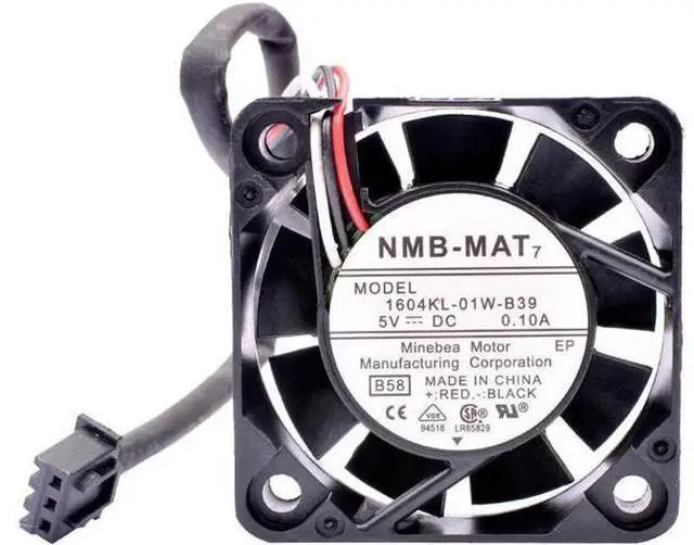 Main image of 1604KL-01W-B39 4010 4cm 40mm fan 40x40x10mm DC5V 0.10A 3 lines Cooling fan for video recorder switch router