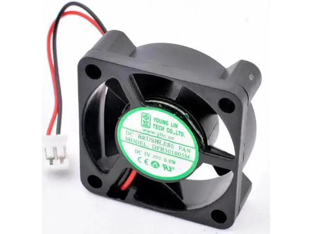 Alt view image 4 of 4 - DFB301005M 3cm 30mm fan 30x30x10mm DC5V 0.9W 2 wires 2 balls Cooling fan for router micro devices