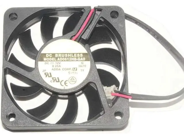Alt view image 3 of 4 - 60MM AD0612HB-GA0 12V 0.25A 2 Wires 6CM Cooling Fan 60x60x10mm