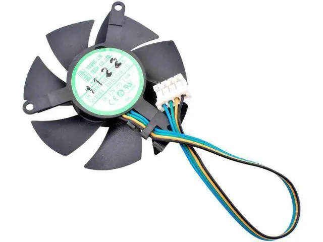 Alt view image 2 of 4 - DFB501012H 47mm diameter, 39mm hole pitch, DC12V 1.6W, 4 lines, cooling fan for soft router cooling aluminum sheet graphics card