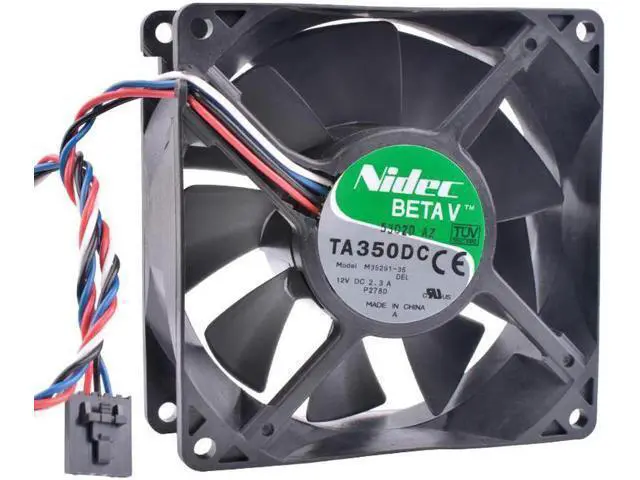 Alt view image 3 of 4 - M35291-35 9038 12V 2.3A 4-wire 5pin GX280 Dimension 4700 double ball bearing air volume server cooling fan