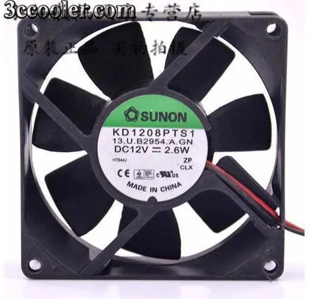 Main image of for 80MM Case Cooling SUNON KD1208PTS1 12V 2.6W 8025 2 Wires Fan