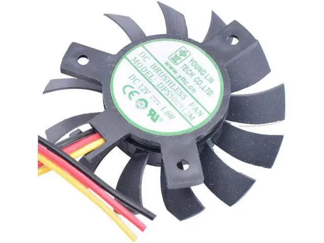 Alt view image 2 of 4 - DFS500912M 12V 1.6W diameter 45mm hole distance 27mm industrial computer router heat sink graphics card cooling fan