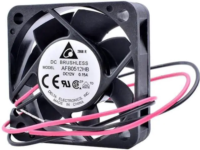 Alt view image 3 of 4 - AFB0512HB 5cm 5015 50x50x15mm DC 12V 0.15A Double ball bearing large air volume cooling fan