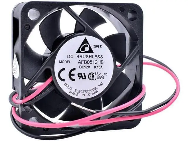 Alt view image 4 of 4 - AFB0512HB 5cm 5015 50x50x15mm DC 12V 0.15A Double ball bearing large air volume cooling fan