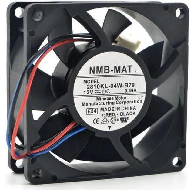 Main image of for 70mm CPU Cooling 2810KL-04W-B79 12V 0.46A 3 Wires High Volume Server Fan 70*25mm
