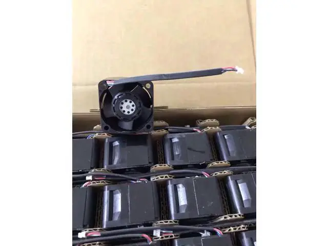 Alt view image 3 of 3 - for Server CPU Cooling 04028DA-12R-AUF 12V 0.52A 4 Wires 4 Pins Case Fan 40*28mm