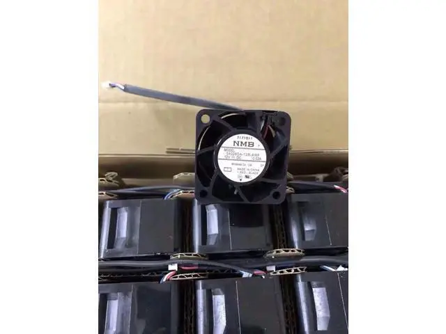 Alt view image 2 of 3 - for Server CPU Cooling 04028DA-12R-AUF 12V 0.52A 4 Wires 4 Pins Case Fan 40*28mm