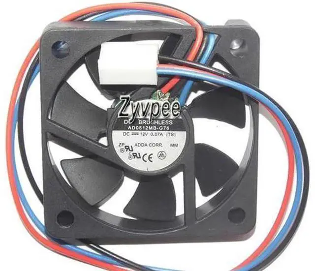 Main image of for 50mm 5010 AD0512MB-G76 12V 0.07A 3 Wires 5CM CPU Cooling Fan