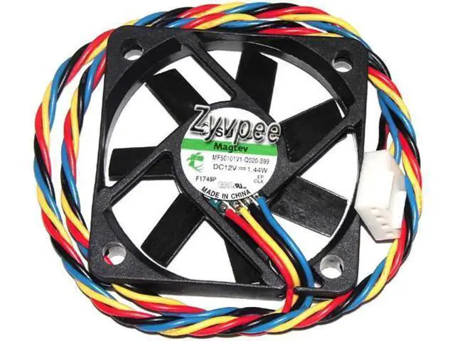 Alt view image 2 of 2 - for 50MM 5010 DC12V 1.44W 4 Wires 4 Pins 5CM CPU Cooling Fan