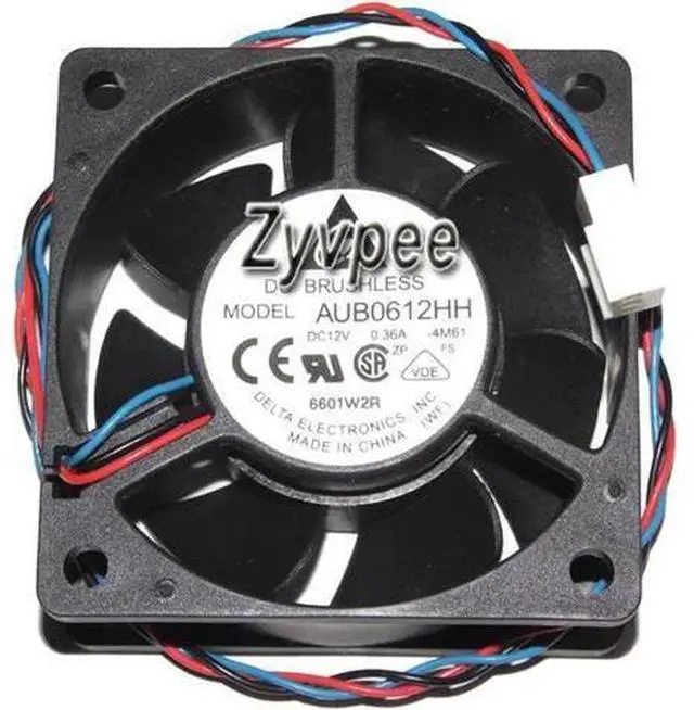 Alt view image 3 of 3 - for 60mm 6025 4M61 DC12V 0.36A 3 Wires 3 Pins 6CM CPU Cooling Fan