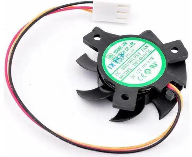 Main image of DFS401012L Diameter 37mm, hole pitch 25x25x25mm DC12V 0.7W 3 wires, cooling fan for soft router heat sink aluminum fins