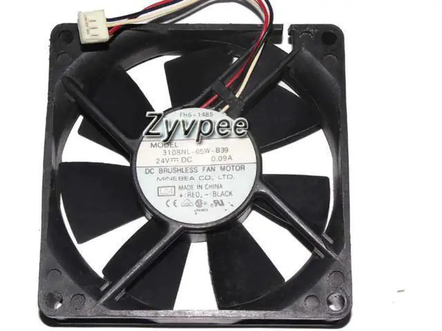 Alt view image 2 of 2 - for 80MM 8025 FH6-1485 DC24V 0.09A 3 Wires 3 Pins 8CM inverter Cooling Fan