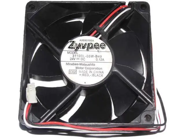 Alt view image 2 of 2 - for 80MM 8025 AX640166A C02 DC24V 0.12A 3 Wires 8CM inverter converter cooling Fan
