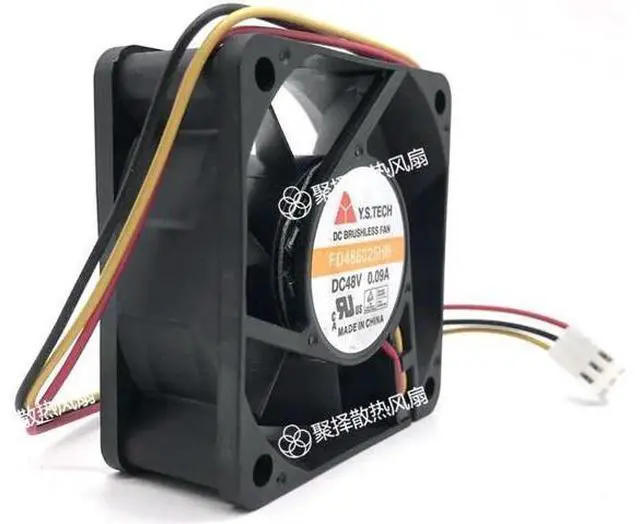 Alt view image 3 of 3 - for 60mm Inverter Cooling FD486025HB 48V 0.11A 3 Wires 3 Pins 6CM Case Fan