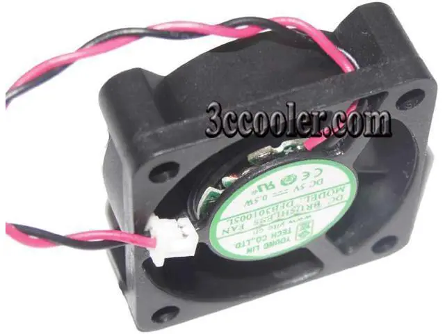Alt view image 4 of 4 - for Young Lin 3010 DFB301005L 5V 0.5W 2 Wires Mini Cooling Fan router cooler
