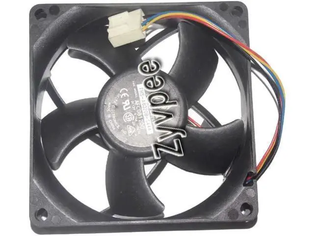 Alt view image 2 of 4 - for 80MM CPU Cooling AFC0812DD -5E1H FHS-A8020B-S444 12V 0.75A 4 Wire Case Fan 80*20mm