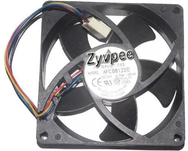 Main image of for 80MM CPU Cooling AFC0812DD -5E1H FHS-A8020B-S444 12V 0.75A 4 Wire Case Fan 80*20mm