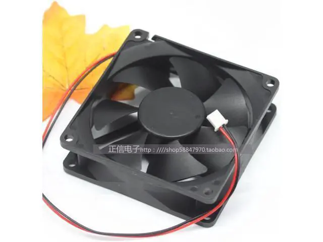 Alt view image 3 of 5 - for 80MM Power CPU Cooling FD128025EB-N 12V 0.45A 2 Wires 2 Pins Case Fan 80*25mm