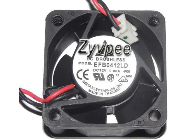 Alt view image 3 of 3 - for 40mm 4020 DC12V 0.08A 2 Wires 2 Pins 4CM Cooling Fan for switch router CPU