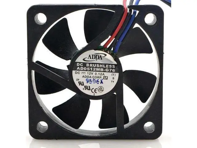 Alt view image 3 of 5 - for 50MM CPU Cooling AD0512MB-G70 Dual balls bearing 12V 0.07A 3 Wires 3 Pins Case Fan