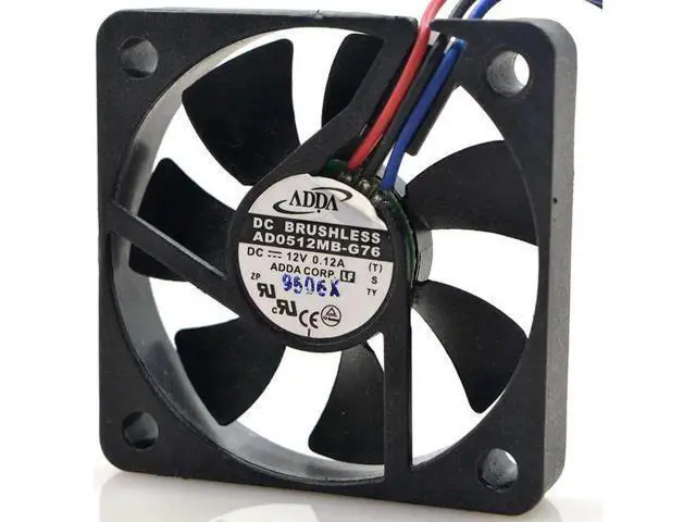 Alt view image 4 of 5 - for 50MM CPU Cooling AD0512MB-G70 Dual balls bearing 12V 0.07A 3 Wires 3 Pins Case Fan