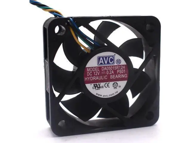 Alt view image 5 of 5 - for 50MM CPU Cooling DA05015R12H 12V 0.2A 4 Wires 4 Pins PWM 5CM Case Fan