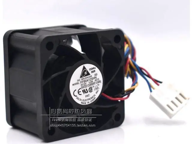 Alt view image 5 of 5 - for 40mm Switch Print Cpu Cooling FFB0412SHN -SP01 12V 0.6A 4 wires 4 Pins Case Fan 40*28mm